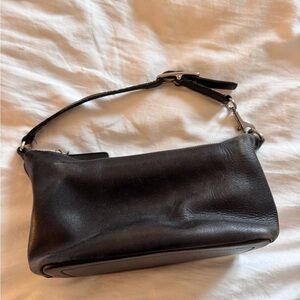 Coach Black Leather Shoulder Bag